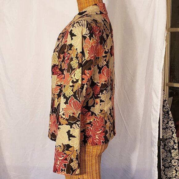 Ladies R.Q.T. Fall Floral Blazer - 8 - Picture 2 of 4